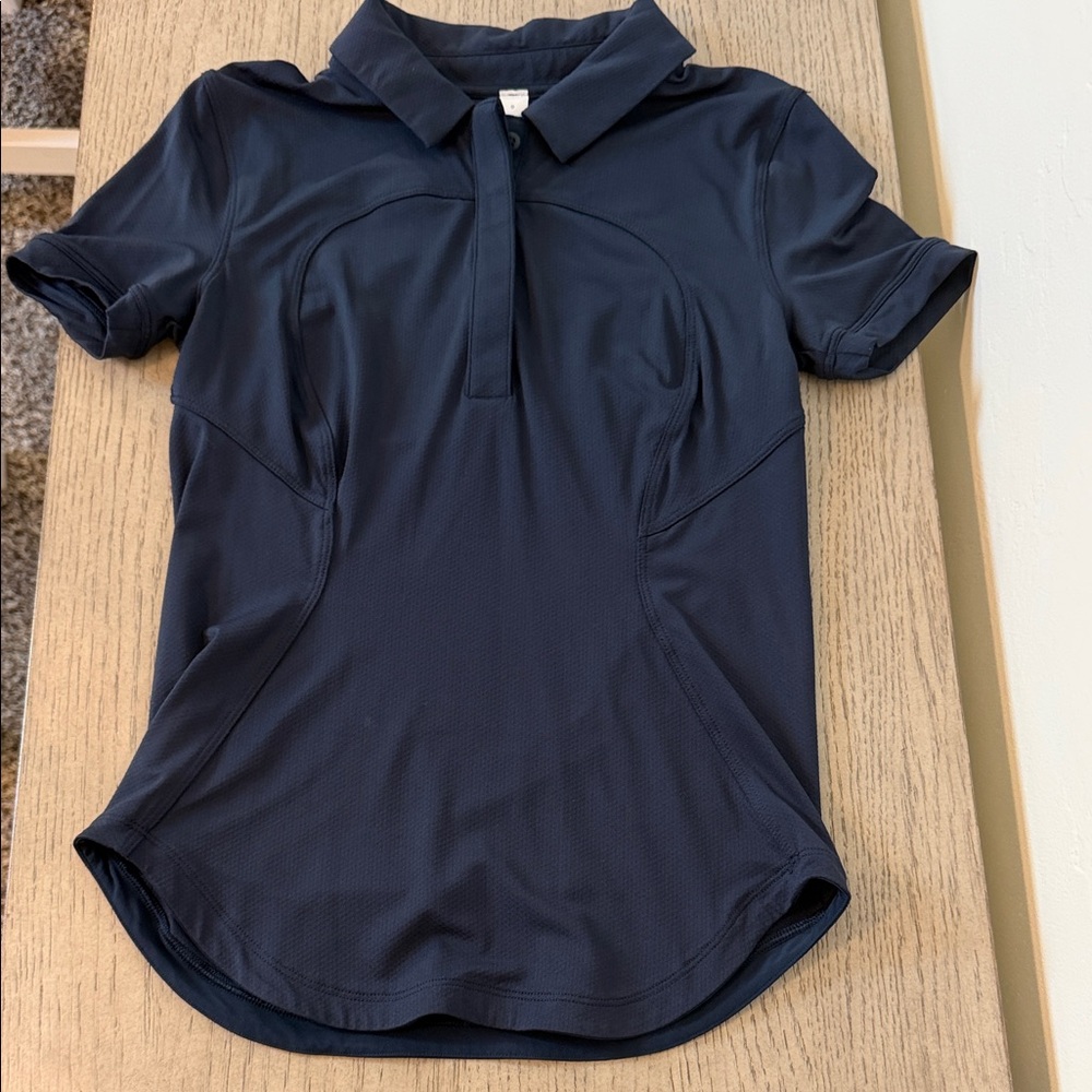 lululemon athletica Navy Short Sleeve Polo Tee